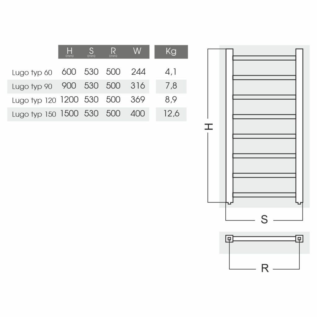Grzejnik  łazienkowy Lugo | Dobra Cena | Sklep Online - SCANO